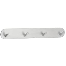 Beslagsboden knagerække, børstet rustfrit stål