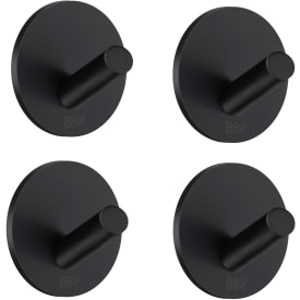 Beslagsboden handdukskrok, 4 st, matt svart