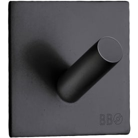 Beslagsboden håndklædekrog, mat sort