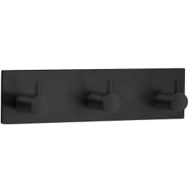 Beslagsboden knagerække, mat sort