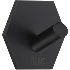 Beslagsboden håndklædekrog, mat sort