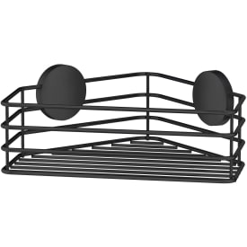 Beslagsboden brusehylde, mat sort