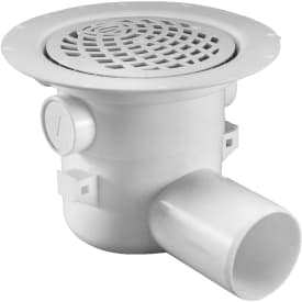 Purus Våke afløbsskål, til vinylgulv, Ø75 mm, hvid
