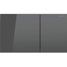 Geberit Sigma 70 Square spolplatta, grått glas