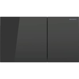 Geberit Sigma 70 Square betjeningsplate, sort glass