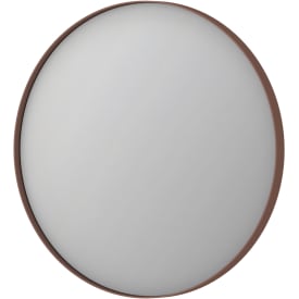 Sanibell Ink SP17 spejl med lys, dæmpbar, dugfri, børstet kobber, Ø60 cm