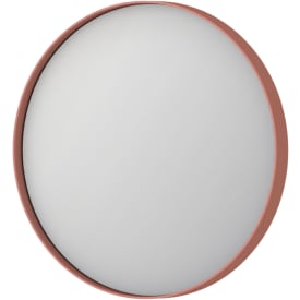 Sanibell Ink SP17 spejl med lys, dæmpbar, dugfri, børstet kobber, Ø40 cm