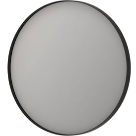 Sanibell Ink SP17 spejl med lys, dæmpbar, dugfri, børstet sort, Ø60 cm
