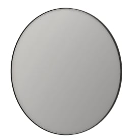 Sanibell Ink SP17 speil med lys, dimbar, duggfri, børstet sort, Ø120 cm
