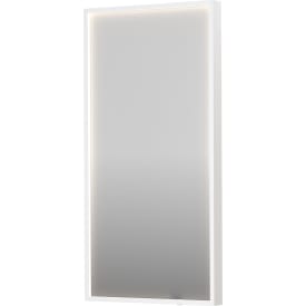 Sanibell Ink SP19 speil med lys, dunkelt, duggfritt, matt hvit, 40x80 cm