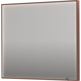 Sanibell Ink SP19 speil med lys, dimbar, duggfri, børstet kobber, 90x80 cm