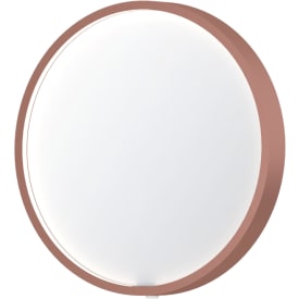 Sanibell Ink SP24 spejl med lys, dæmpbar, dugfri, børstet kobber, Ø40 cm