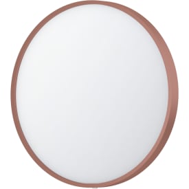 Sanibell Ink SP24 speil med lys, dimbar, duggfri, børstet kobber, Ø60 cm