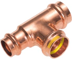 10 stk >B< PRESS GAS CU 22X15X15 TEE