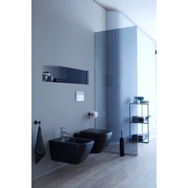 Duravit Happy D.2 toiletbræt, soft close, aftagelig, mat sort