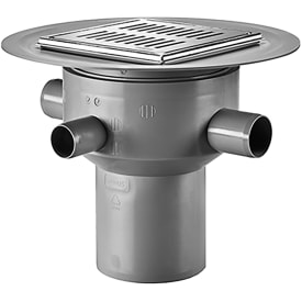 Purus Multiflex afløbskål, til beton og flisegulv, Ø110 mm