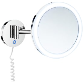 Smedbo Outline makeup spejl med lys, Ø20 cm, krom