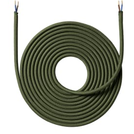 Nielsen Light stoffledning, 2x0,75 mm², 4 meter, grønn kaki