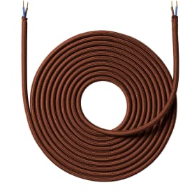 Nielsen Light tygledning, 2x0,75 mm², 4 meter, brun