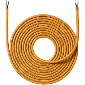 Nielsen Light stofledning, 2x0,75 mm², 4 meter, guld