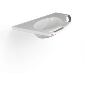 Pressalit Care Matrix Angle Djupt tvättställ, 100x57,1 cm, höger, vit