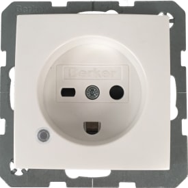 Berker LED-sokkel for sykehus S.1/Bx hvit, RAL9010 matt