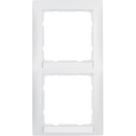 Ramme 2M med tekstfelt lod S.1 9010 mat hvid