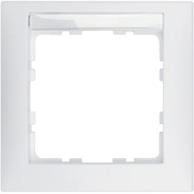 Ramme 1M med tekstfelt S.1 9010 mat hvid