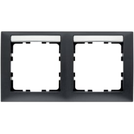 10 stk Ramme 2M med tekstfelt van S.1 7021 mat antracit