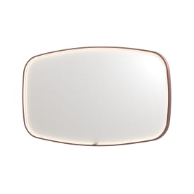 Sanibell Ink SP31 spejl med lys, dæmpbar, dugfri, børstet kobber, 140x80 cm