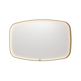 Sanibell Ink SP31 spejl med lys, dæmpbar, dugfri, 140x80 cm, børstet mat guld