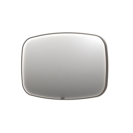 Sanibell Ink SP31 spejl med lys, dæmpbar, dugfri, børstet rustfrit stål, 120x80 cm