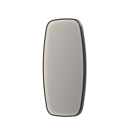 Sanibell Ink SP31 spejl med lys, dæmpbar, dugfri, børstet sort, 50x100 cm