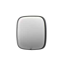 Sanibell Ink SP31 spejl med lys, dæmpbar, dugfri, børstet sort, 100x100 cm