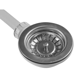 Secher Sec002 afløbssæt med firkantet overløb, rustfrit stål