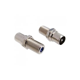 Triax-adapter, F-kontakt hunn til IEC hann