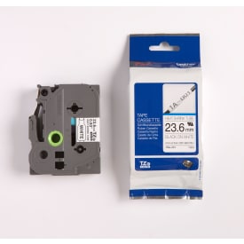 Brother krympetape HSe-251E, svart/hvit 21,0 mm, for kabler på 4,2–13,5 mm