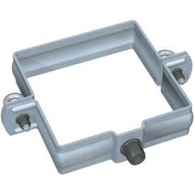 80 mm rørholder Rheinzink®, firkantet, prepatina blaugrau