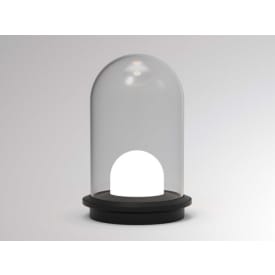 Pille Single L T Bordlampe røgfarvet glas. 14W, Push/dim dæmpbar