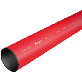 6 meter Evopipes 160 mm SDR17,6 PE-kabelrør, glat/glat, 6 m, rød