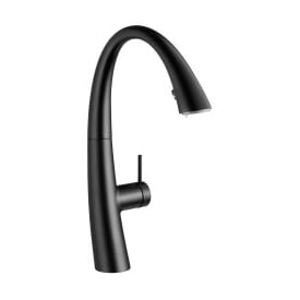 KWC Zoe køkkenarmatur, udtrækstud, lys, mat sort
