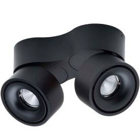 Antidark Easy Double spotlampe, sideudgang, sort