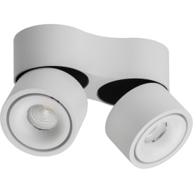 Antidark Easy Mini Double spotlampa, sidoutgång, vit