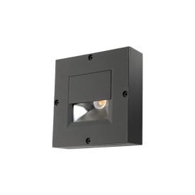 SG Callisto Square utendørs vegglampe, 3000K, grå