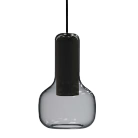 Corpa Iris S pendellampe røykfarget GU10 maks 9W, munnblåst glass