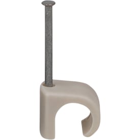 100 stk Tillex kabelclips 10-14/35 mm, rund, grå