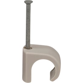 100 stk Tillex kabelclips 12-16/35 mm, rund, grå