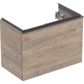 Geberit Acanto tvättställsunderskåp, 74x41,5 cm, valnöt