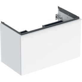 Geberit Acanto tvättställsunderskåp, 88,8x47,5 cm, vit högglans