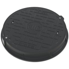 NID fast karm med dæksel, til Ø600 mm opføringsrør, 12,5 ton, komposit